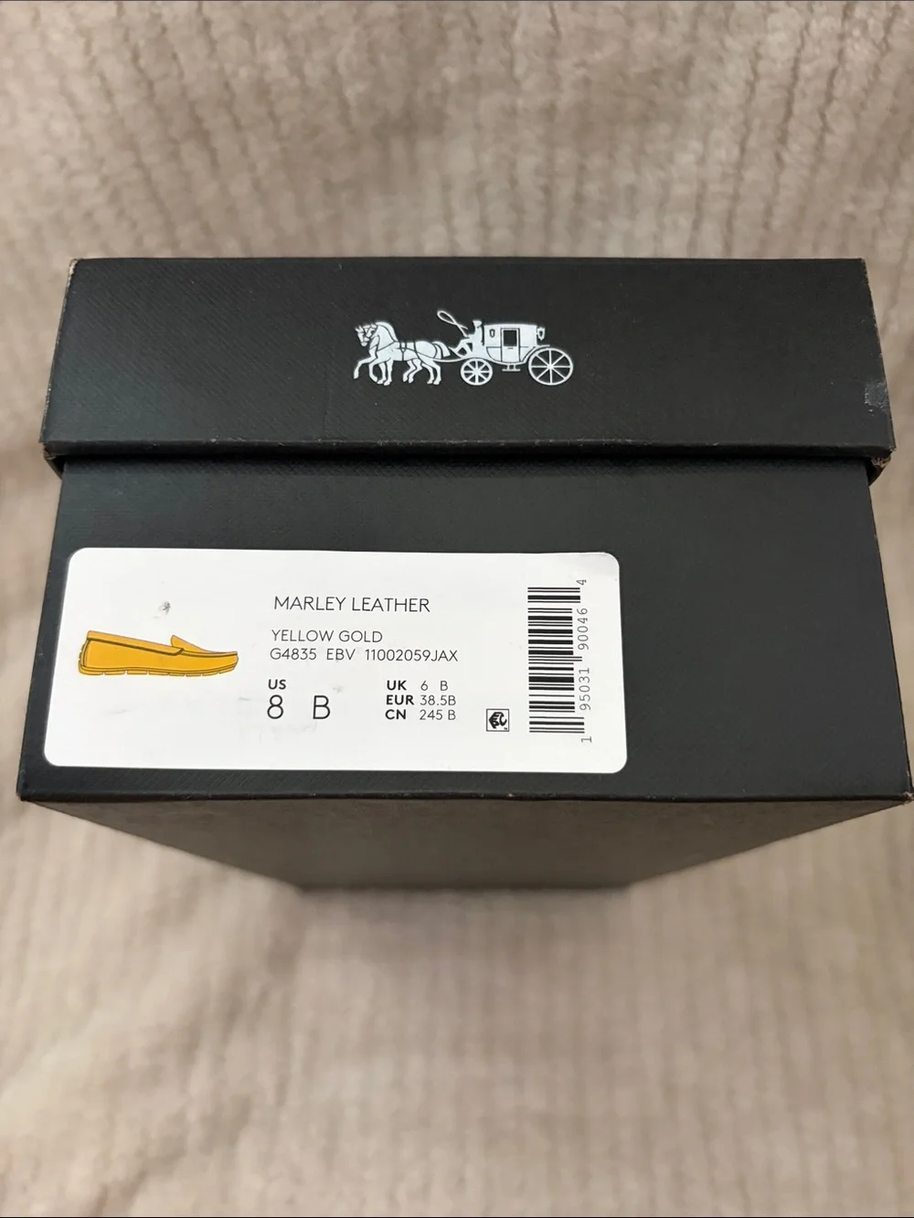COACH Woman's Yellow Gold Marley Leather Loafers